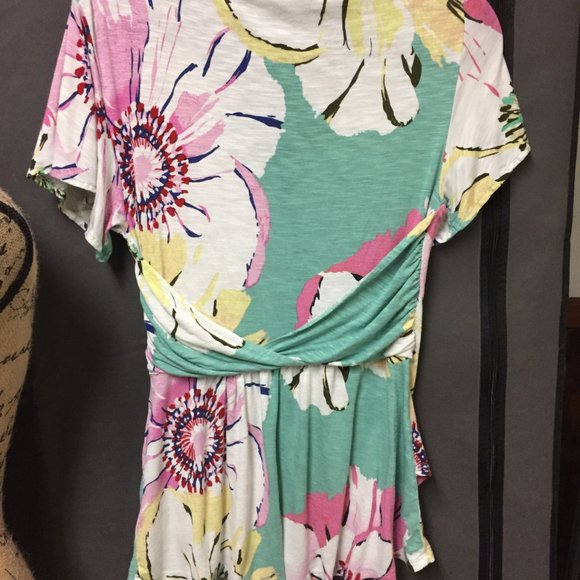 Anthropologie Deletta Top Multicolor short sleeve - Picture 2 of 3